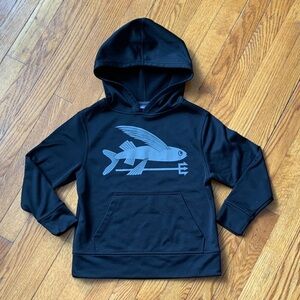 Patagonia Black Graphic Flying Fish PolyCycle® Hoody Kids Size XS